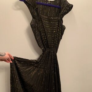 Vintage black midi with gold threading size medium